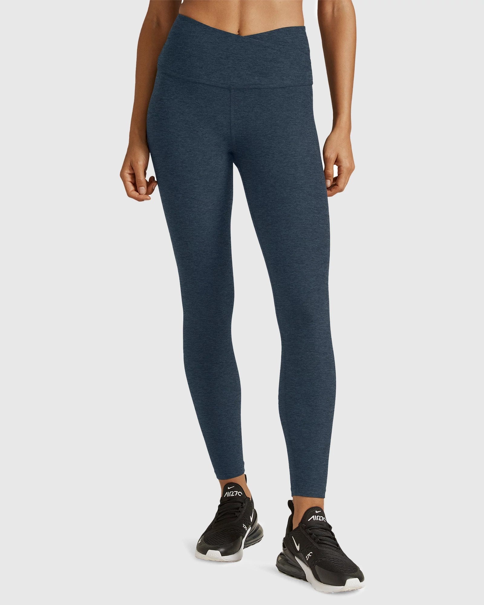Nocturnal Navy $|& Beyond Yoga Spacedye At Your Leisure High Waisted Midi Legging - VOF Front