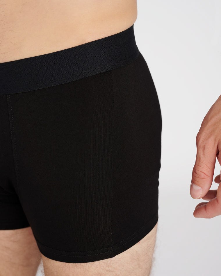 Black $|& MOVESGOOD 3 Pairs Classic Trunk - SOF Detail