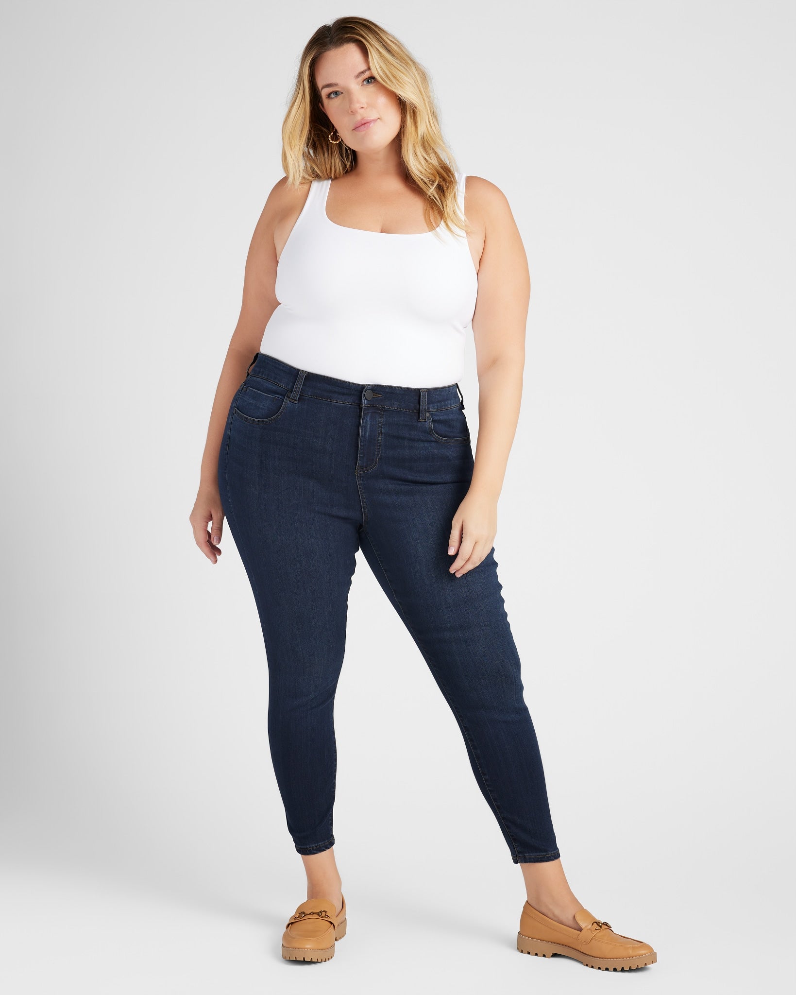 Dunmore Dark $|& Liverpool Abby High Rise Ankle Skinny - SOF Full Front
