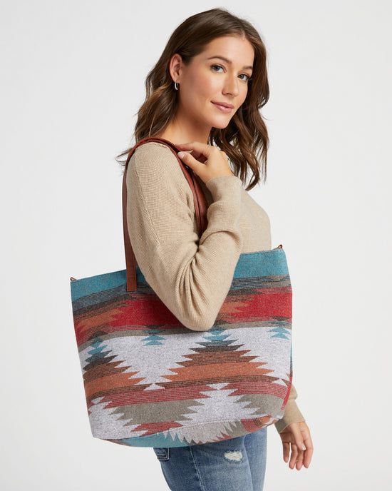 Rust Plaid $|& Elegant Essence Weekend Tote and Pouch - SOF Front