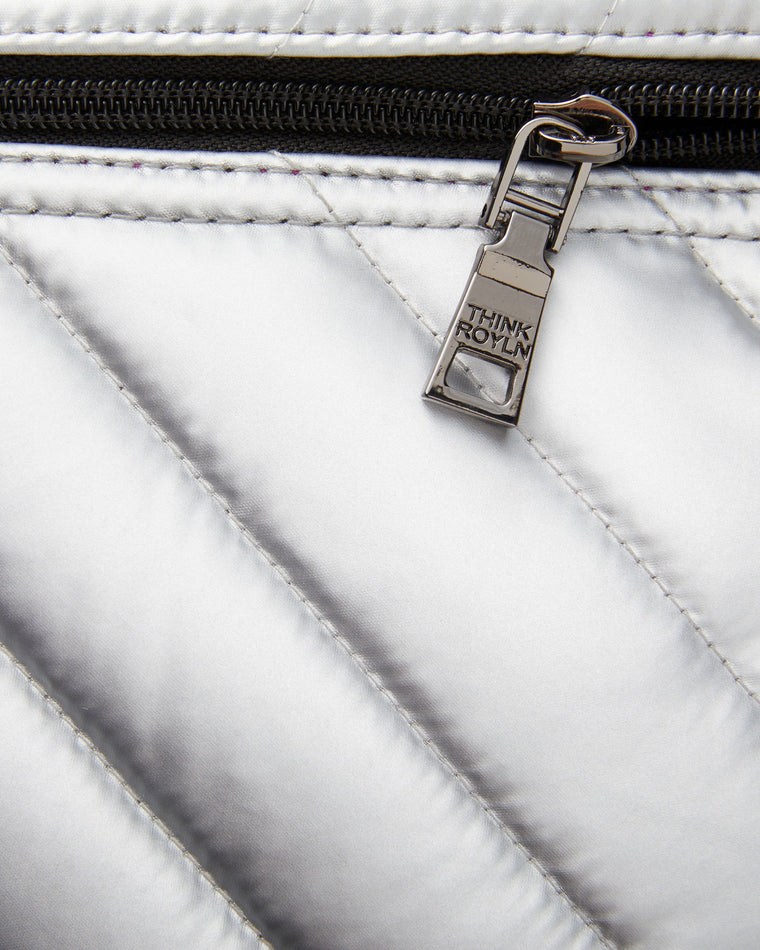 Silver Liquid $|& Think Royln Diagonal Bum Bag 2.0 - Hanger Detail