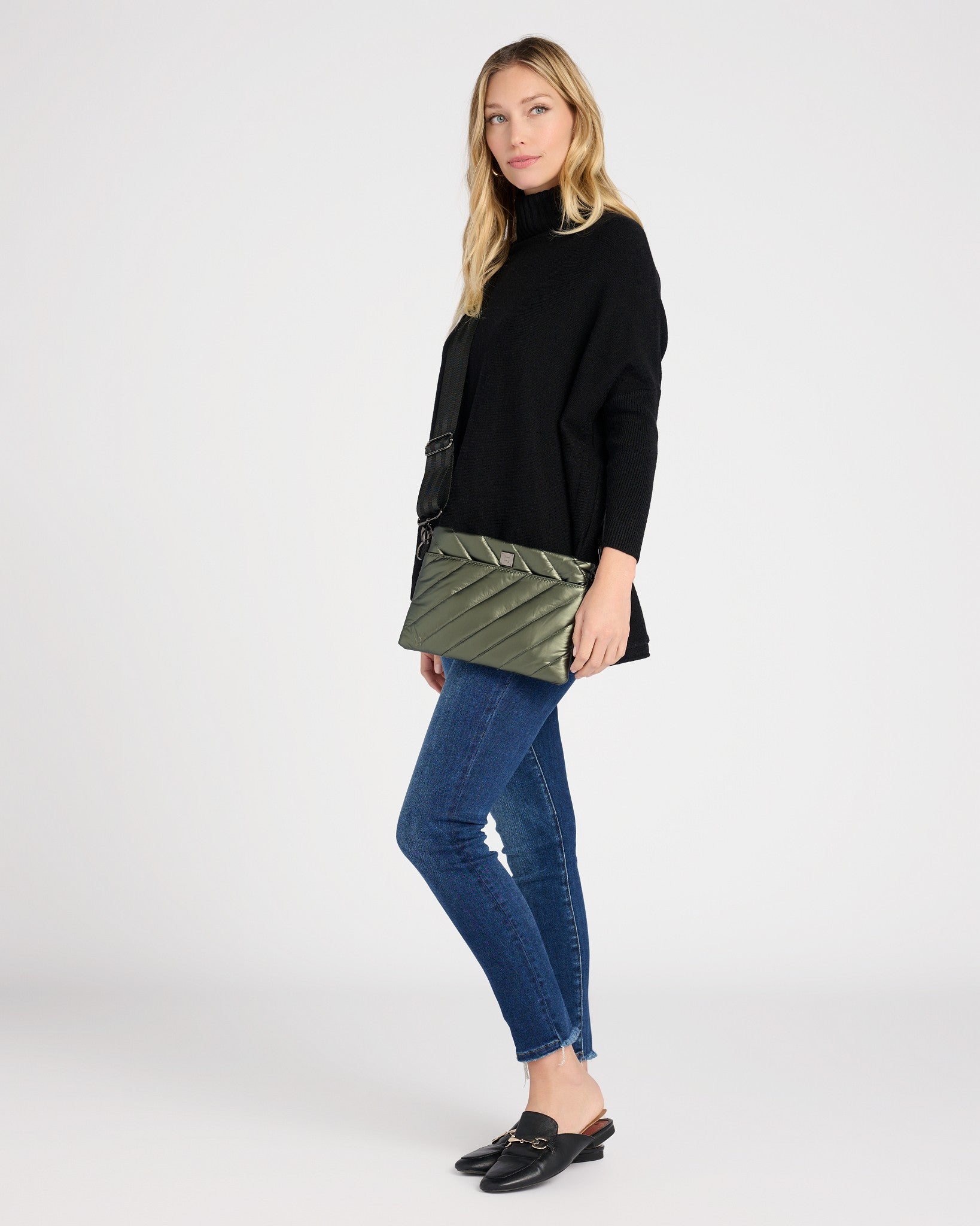 Pearl Olive $|& Think Royln Diagonal Bum Bag 2.0 - SOF Full Front