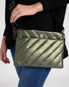 Pearl Olive $|& Think Royln Diagonal Bum Bag 2.0 - SOF Detail