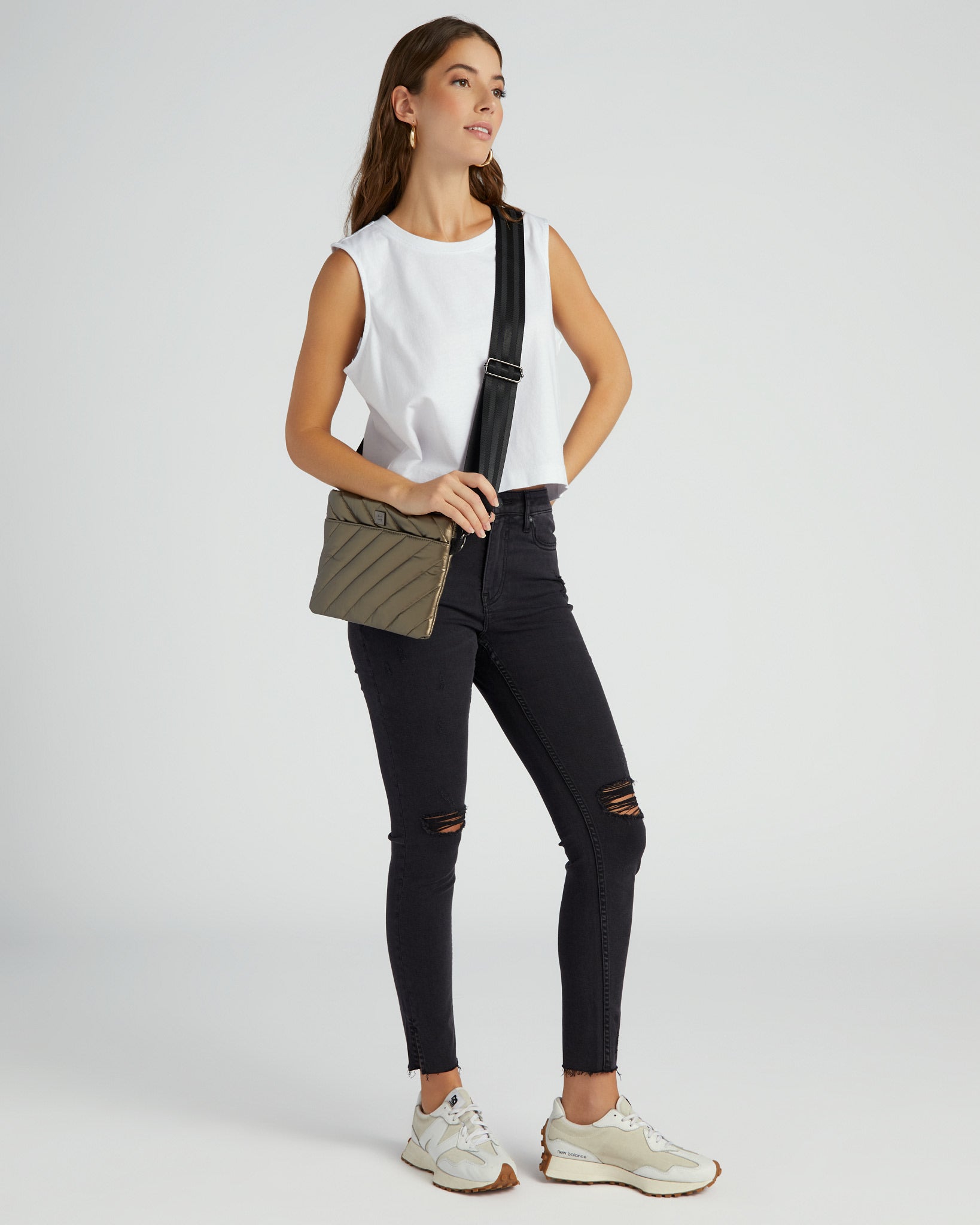 Pearl Pyrite $|& Think Royln Diagonal Bum Bag 2.0 - SOF Full Front