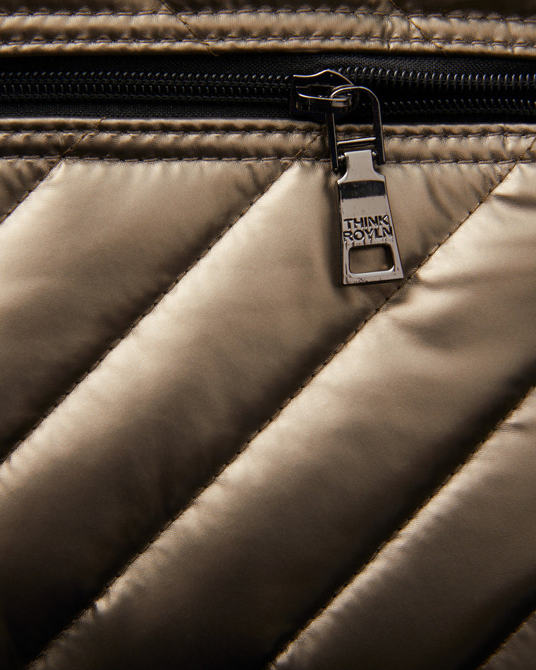 Pearl Pyrite $|& Think Royln Diagonal Bum Bag 2.0 - Hanger Detail