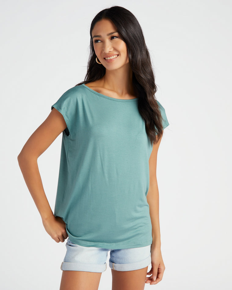 Sagebrush $|& 78 & Sunny Brentwood Boat Neck Top - SOF Front