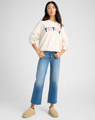 Light Oatmeal $|& Z Supply Festive Sweatshirt - SOF Full Front