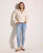 Ivory/Camel $|& SEAS Big Bear Quarter Zip - UGC On Fig