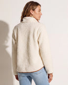 Ivory/Camel $|& SEAS Big Bear Quarter Zip - SOF Back