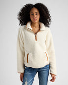 Ivory/Camel $|& SEAS Big Bear Quarter Zip - SOF Front