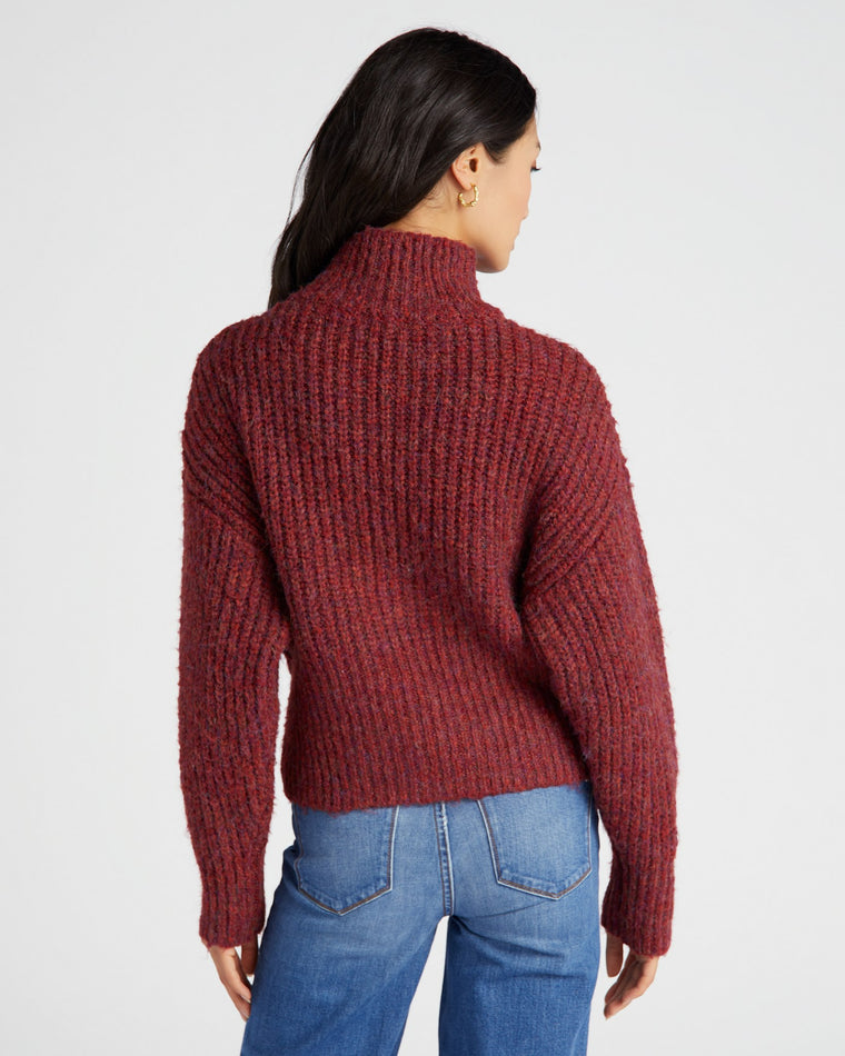 Ruby Red $|& 525 America Jackie Quarter Zip Pullover - SOF Back