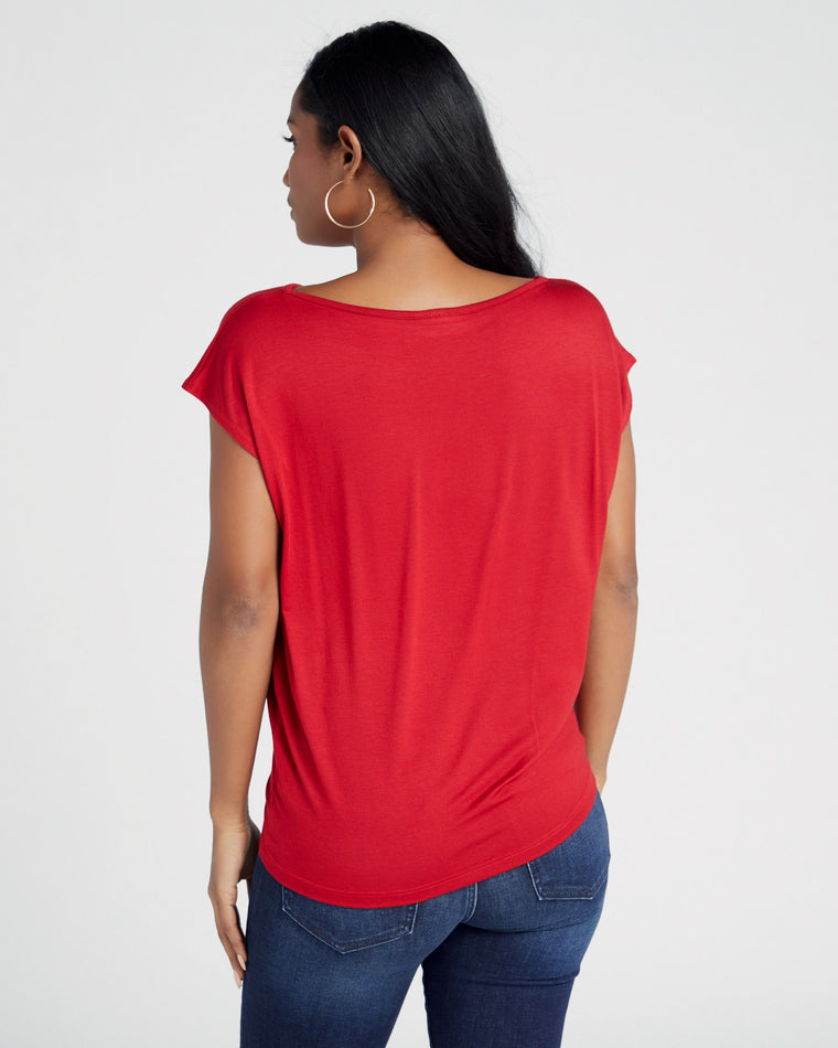 Chili Pepper $|& 78 & Sunny Brentwood Boat Neck Top - SOF Back