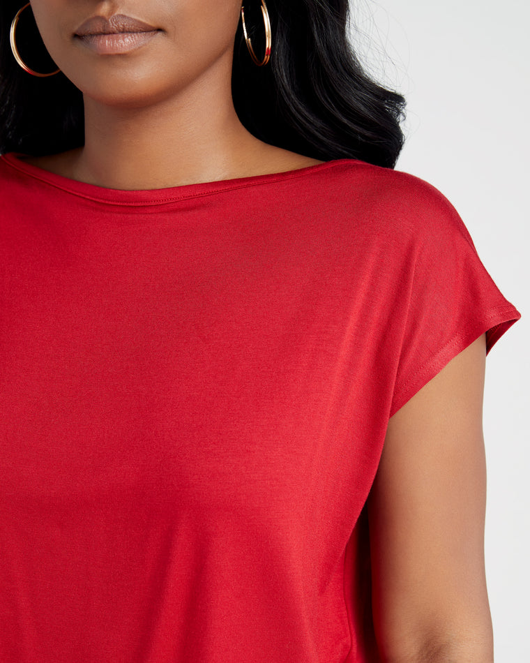 Chili Pepper $|& 78 & Sunny Brentwood Boat Neck Top - SOF Detail