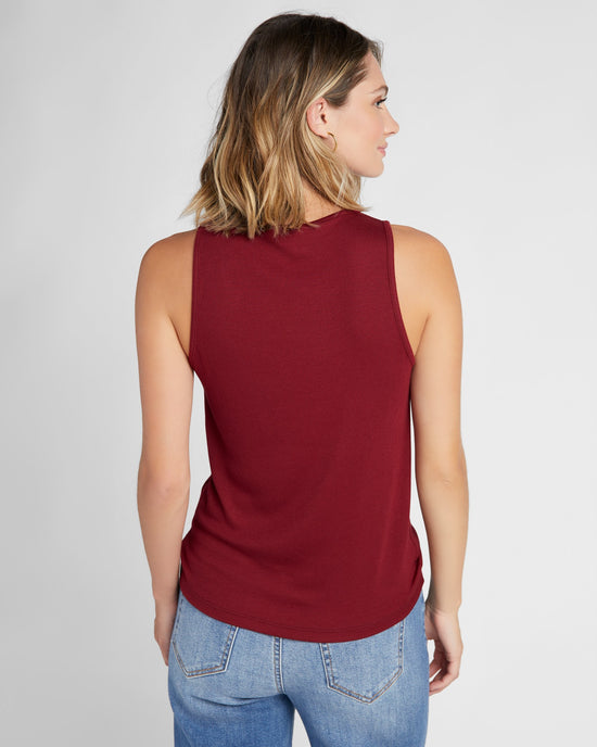 Cabernet $|& 78&SUNNY Boat Neck Tank - SOF Back