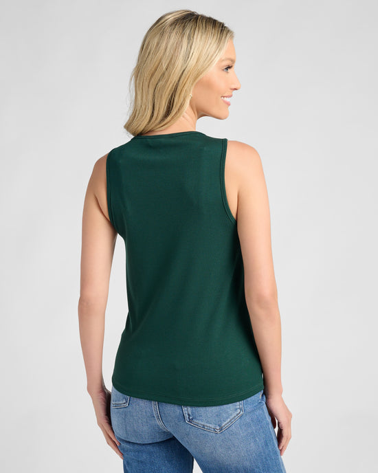 Hunter Green $|& 78&SUNNY Boat Neck Tank - SOF Back