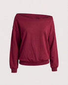 Cabernet $|& SEAS Brooksville One Shoulder Sweatshirt