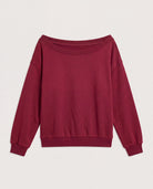 Cabernet $|& SEAS Brooksville One Shoulder Sweatshirt - Hanger Back