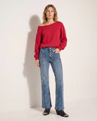 Chili Pepper $|& SEAS Brooksville One Shoulder Sweatshirt - UGC On Fig