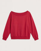 Chili Pepper $|& SEAS Brooksville One Shoulder Sweatshirt - Hanger Detail