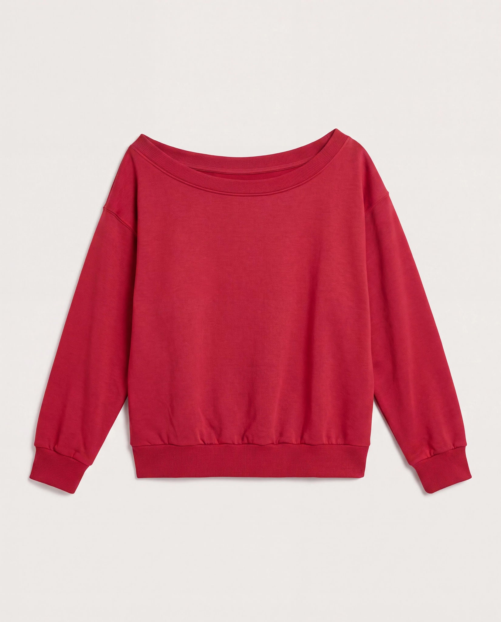 Chili Pepper $|& SEAS Brooksville One Shoulder Sweatshirt - Hanger Detail