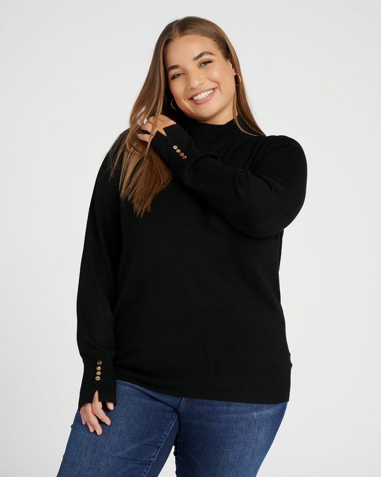 Plus size mock neck sweater best sale