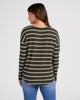 Striped Brushed Intermingle Hacci Long Sleeve Top