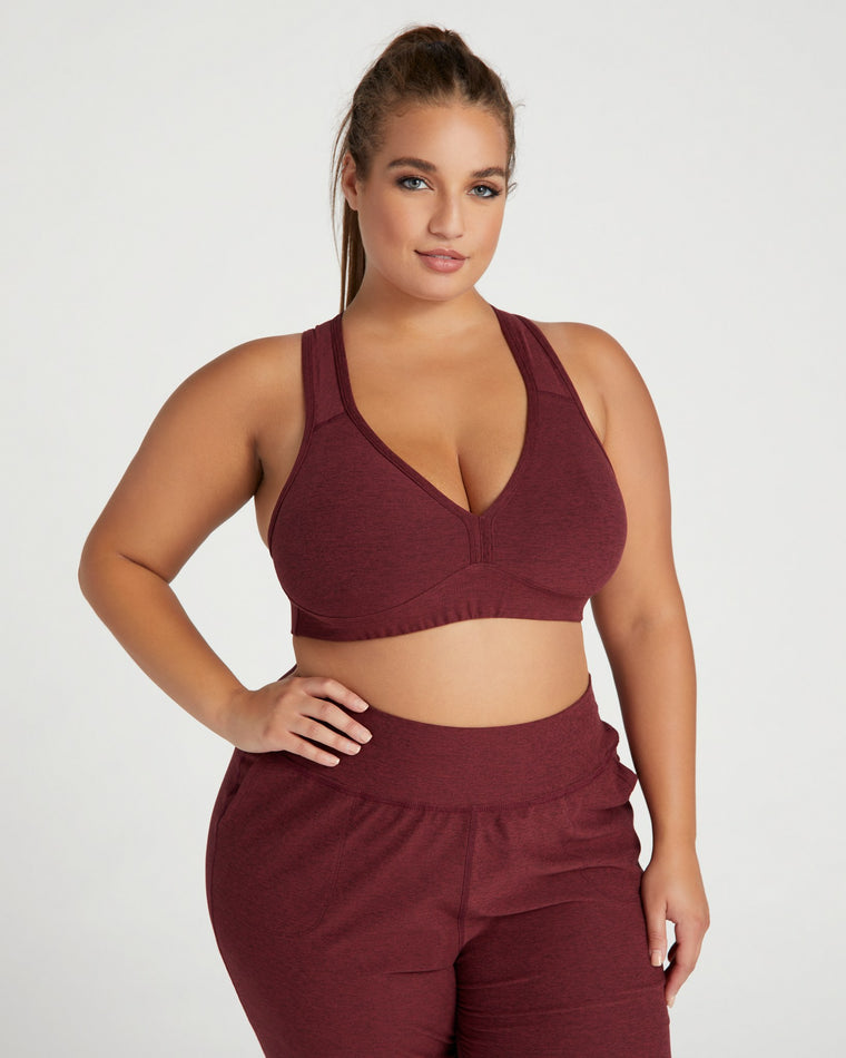 Red Wine $|& Interval Enhearten Spacedyed Bra - SOF Front