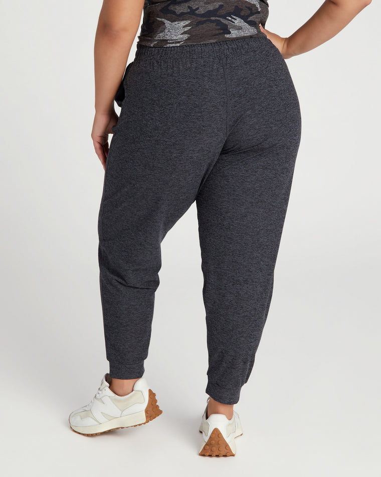 Heather Charcoal $|& Interval Highland Spacedye Jogger - SOF Back