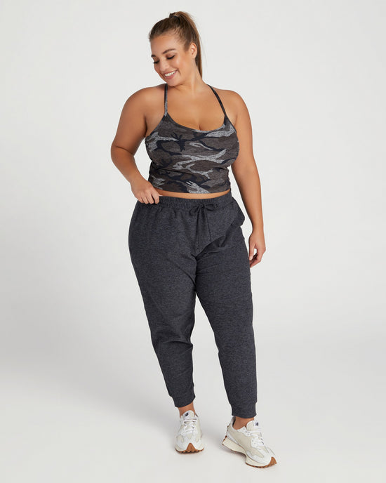 Heather Charcoal $|& Interval Highland Spacedye Jogger - SOF Full Front