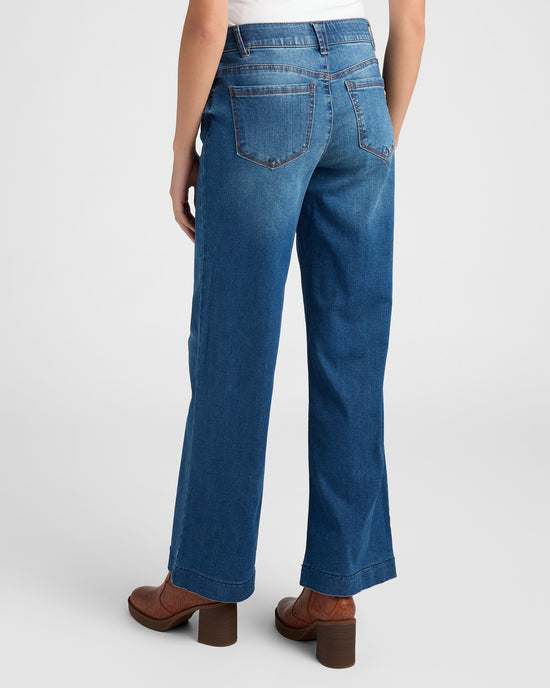 Blue Blue $|& Democracy Absolution Wide Leg Jeans - SOF Back