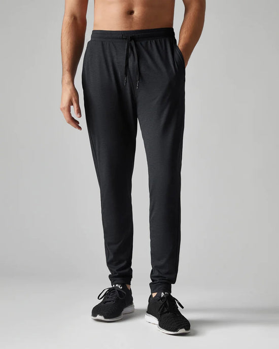 True Black $|& Rhone Atmosphere Midweight Jogger - VOF Front