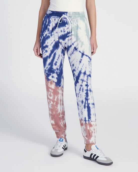 Navy/Driftwood $|& 78 & Sunny Coral Terrace Tie Dye Jogger - SOF Front