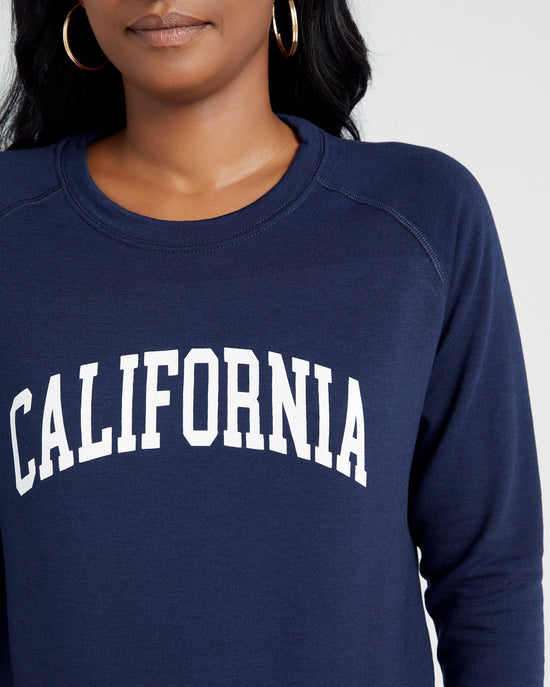 Navy $|& 78 & Sunny California Graphic Pullover - SOF Detail