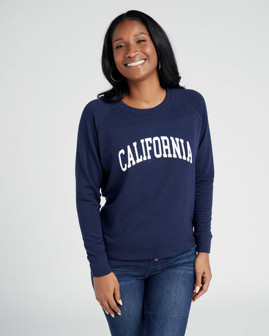 Navy $|& 78 & Sunny California Graphic Pullover - SOF Front