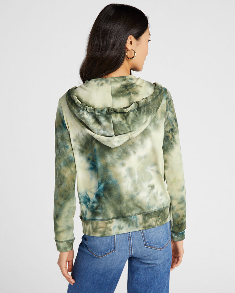 Green $|& 78 & Sunny Union Square Tie Dye Zip Up - SOF Back