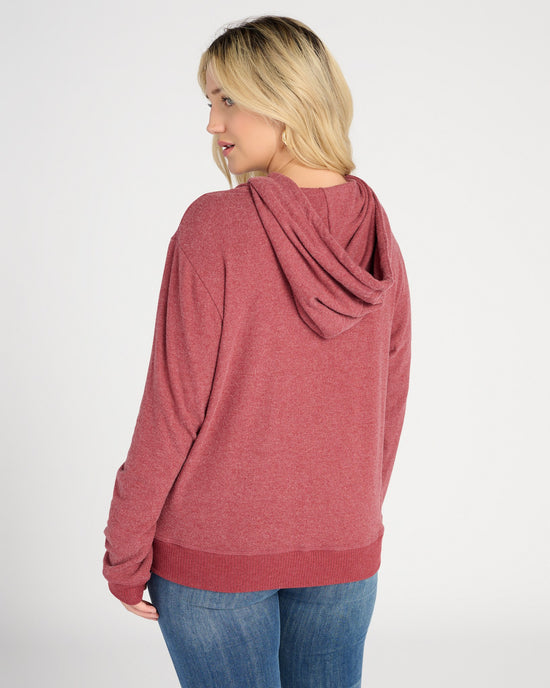 Heathered Cabernet $|& 78 & Sunny Culver City Hoodie - SOF Back