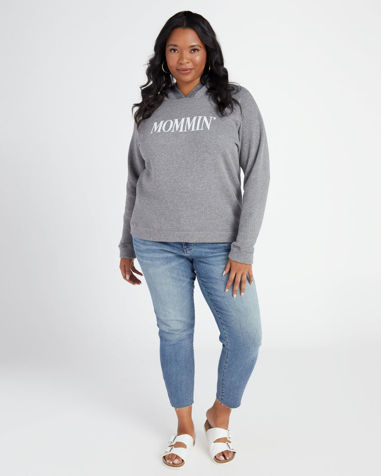 Heather Grey $|& 78&Sunny Mommin' Graphic Hoodie - SOF Full Front
