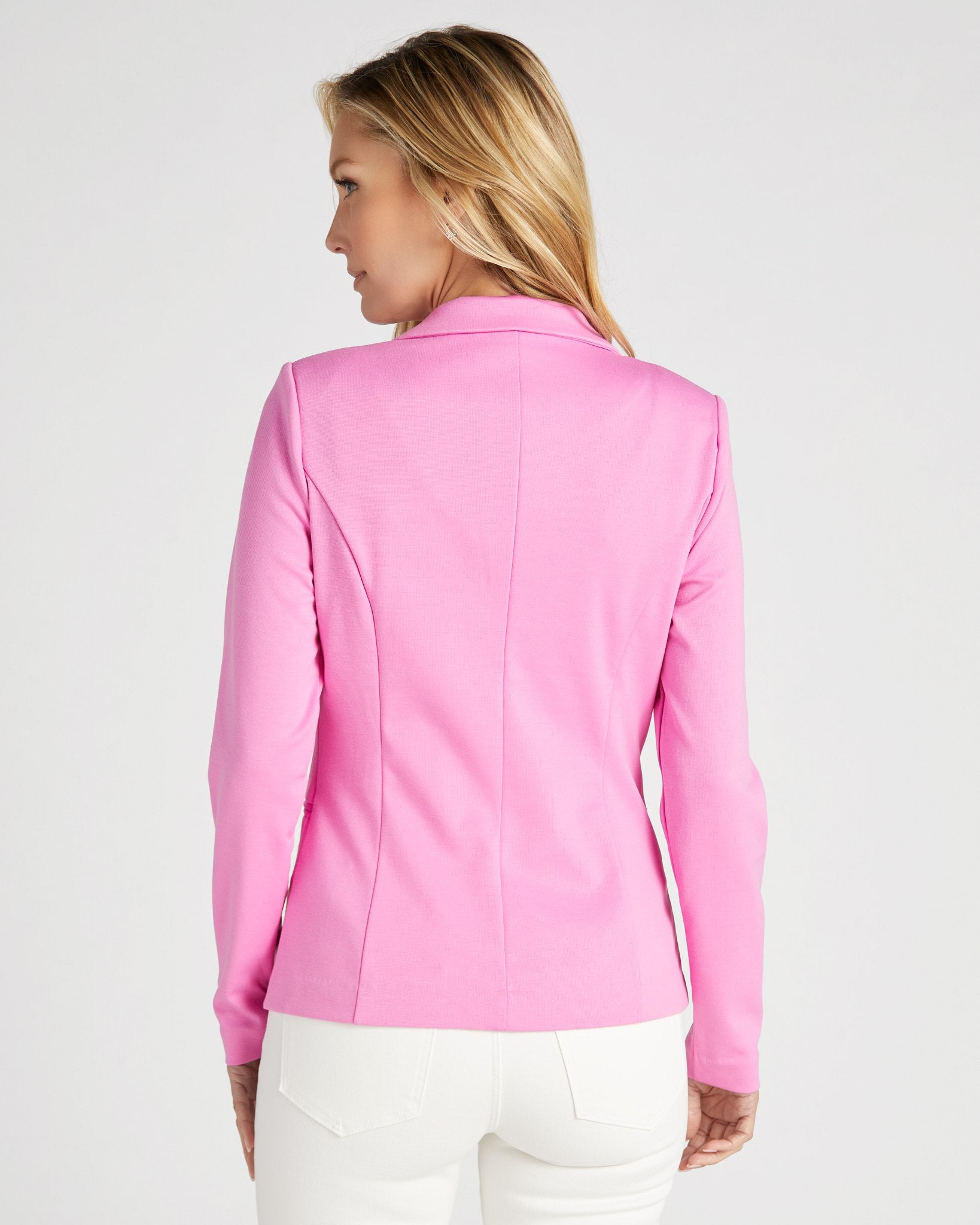 Super Pink $|& ICHI Kate Knit Blazer - SOF Back