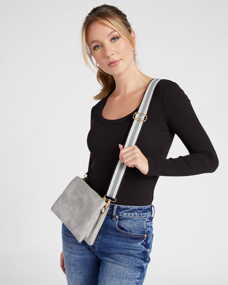 Lt. Grey $|& Jen & Co. Izzy Crossbody - SOF Front