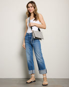 Light Grey $|& Jen & Co. Izzy Crossbody - SOF Front