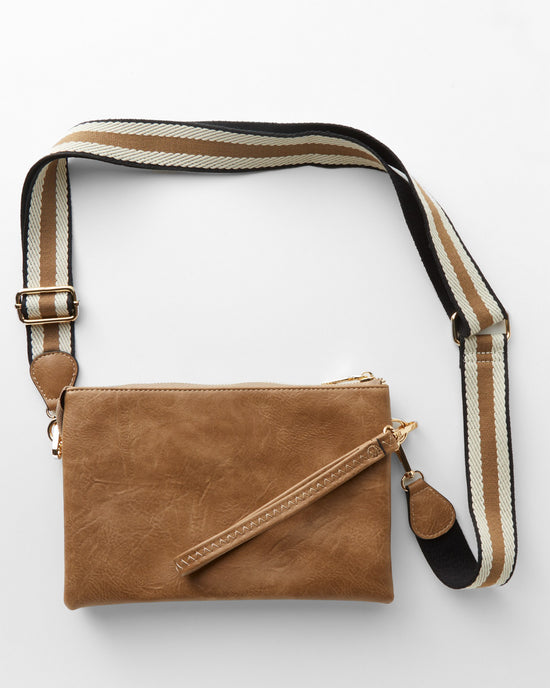 Taupe $|& Jen & Co. Izzy Crossbody - Hanger Front