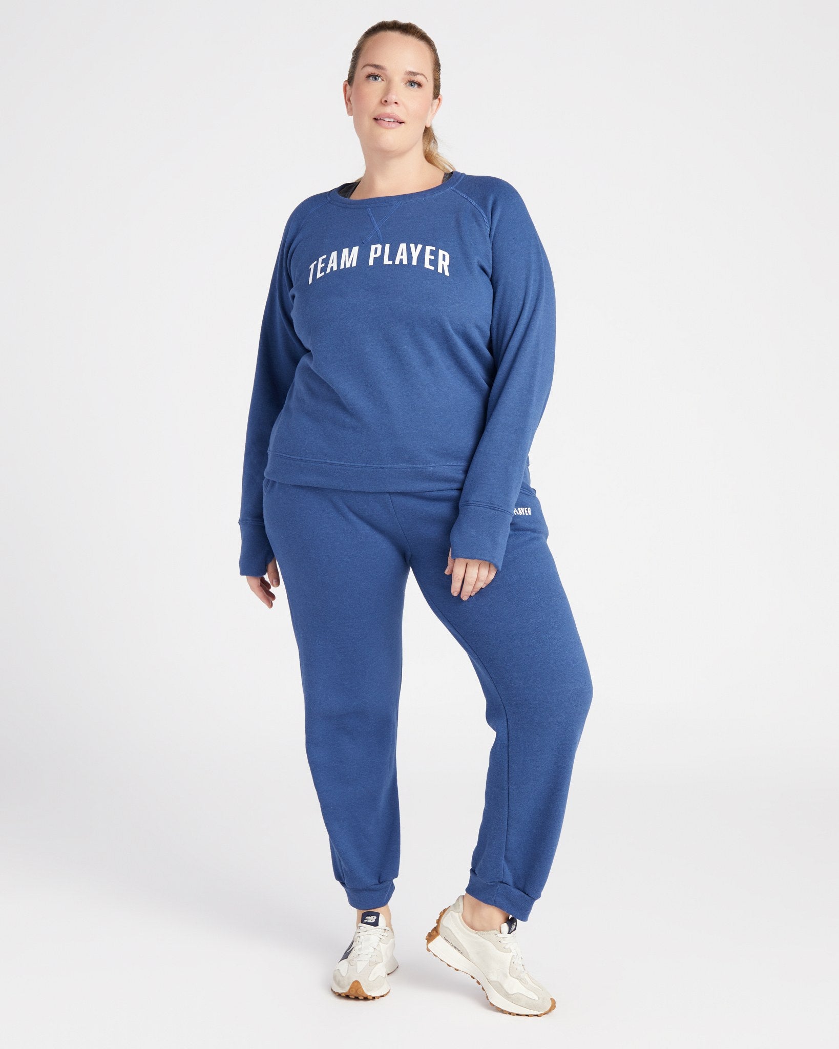 Navy $|& Interval Team Player Graphic Sweatshirt - SOF Full Front