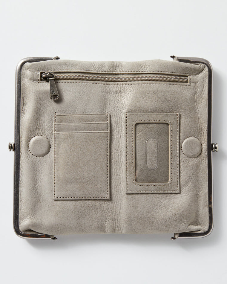 Granite Grey w/ Whipstitch $|& Hobo Lauren Clutch Wallet - Hanger Detail