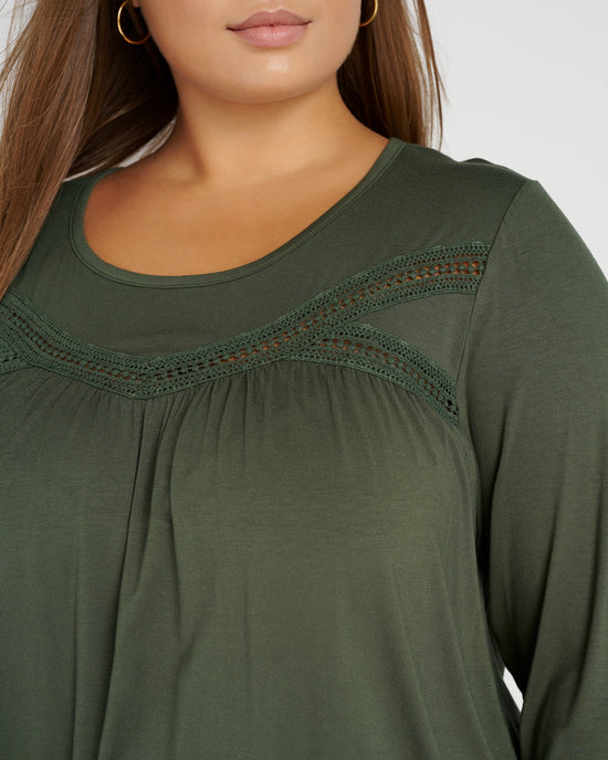 Olive $|& Loveappella Cross Trim Top - SOF Detail