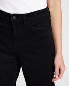 Black Beauty $|& Mica Denim Wide Leg Cropped Jeans - SOF Detail