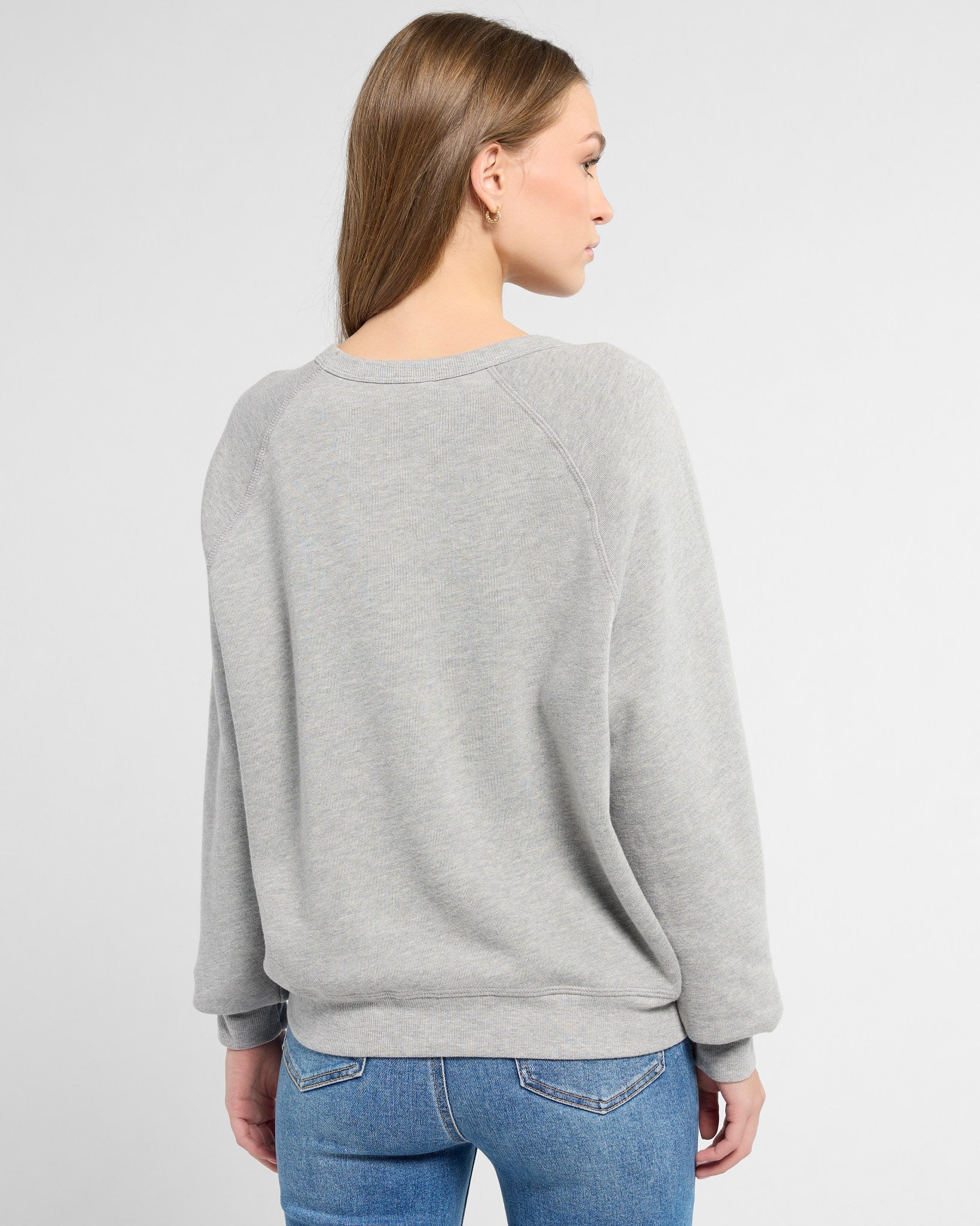 Heather Grey $|& Project Social T Team Nice/Naughty Reversible Sweatshirt - SOF Back