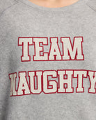 Heather Grey $|& Project Social T Team Nice/Naughty Reversible Sweatshirt - SOF Detail