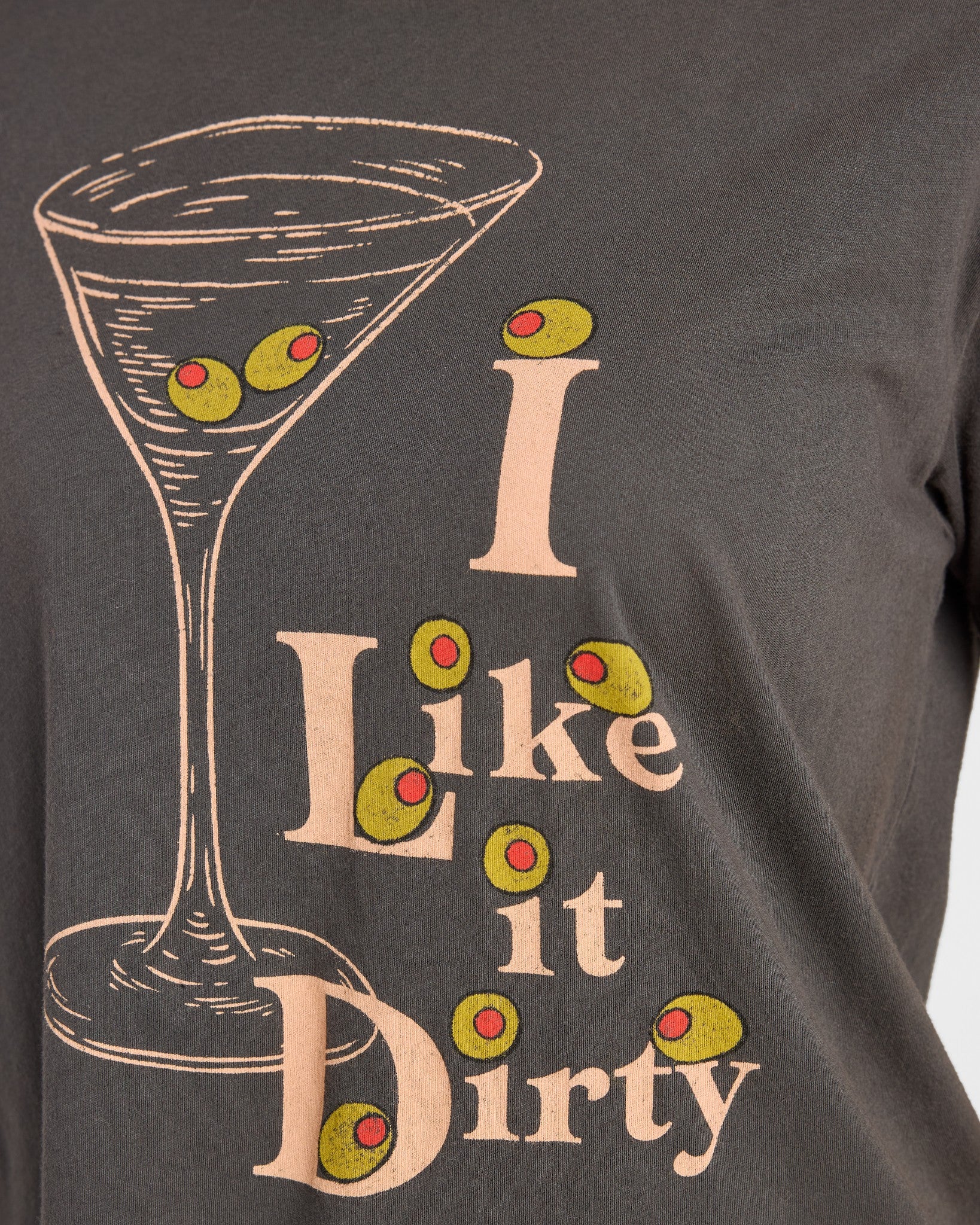 Vintage Black $|& Project Social T I Like It Dirty Tee - SOF Detail