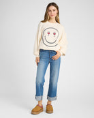 Cozy Cream $|& Project Social T Wine Eyes Sweatshirt - SOF Full Front