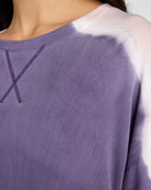 Purple Sage Racing Stripe $|& SEAS Coral Terrace Tie Dye Pocket Crew - SOF Detail